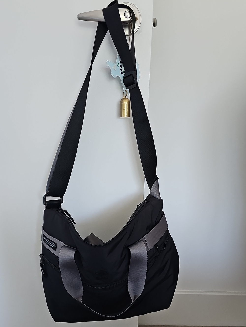 Adidas Black and Gray Crossbody Bag